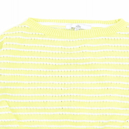 M&S Girls Multicoloured Striped  Pullover Jumper Size 5-6 Years