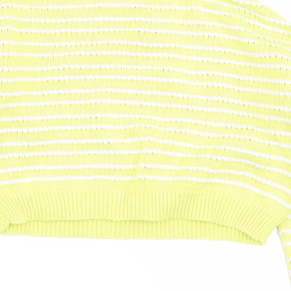 M&S Girls Multicoloured Striped  Pullover Jumper Size 5-6 Years