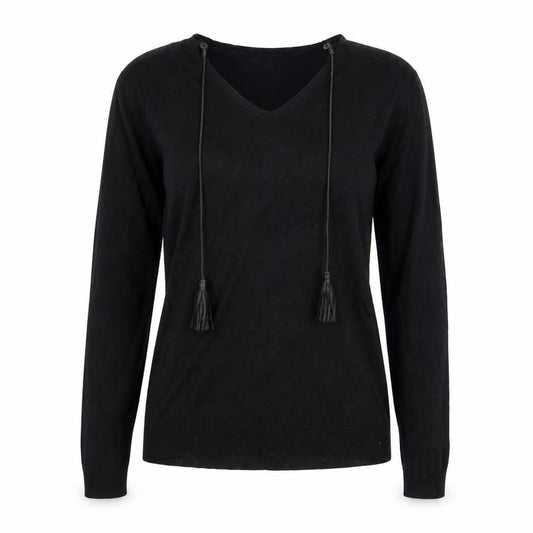 Womens UK Size 12 Rick Cardona Black Pullover Jumper