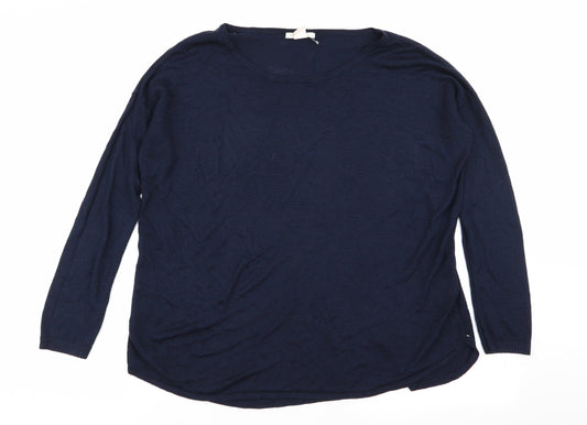 Womens UK Size S H&M Blue Basic T-Shirt