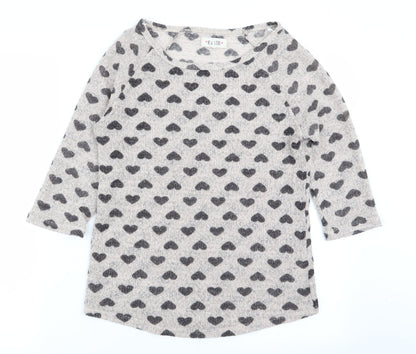Womens UK Size 12 New Look Beige Basic T-Shirt