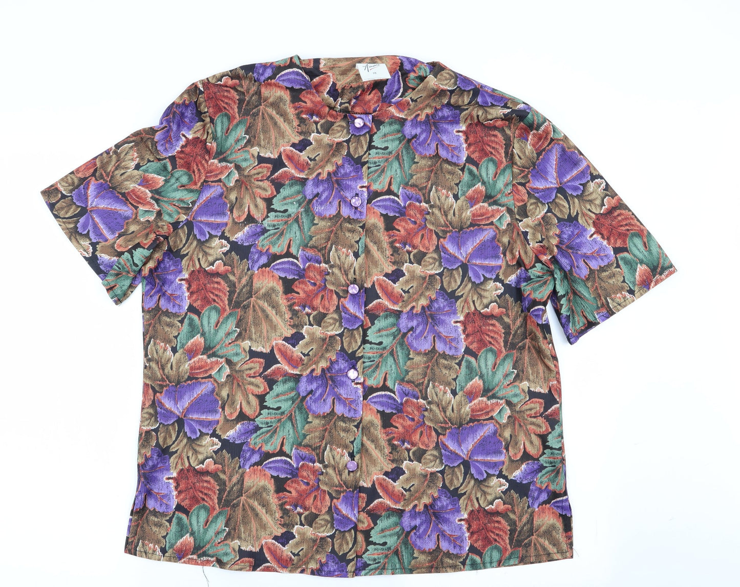 Womens UK Size 16 amari Multicoloured Basic Button-Up