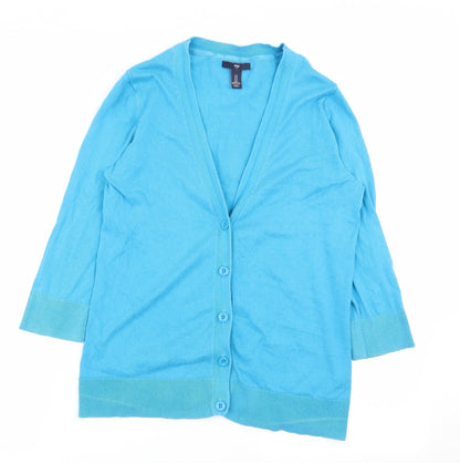 Womens UK Size S Gap Blue Cardigan Jumper