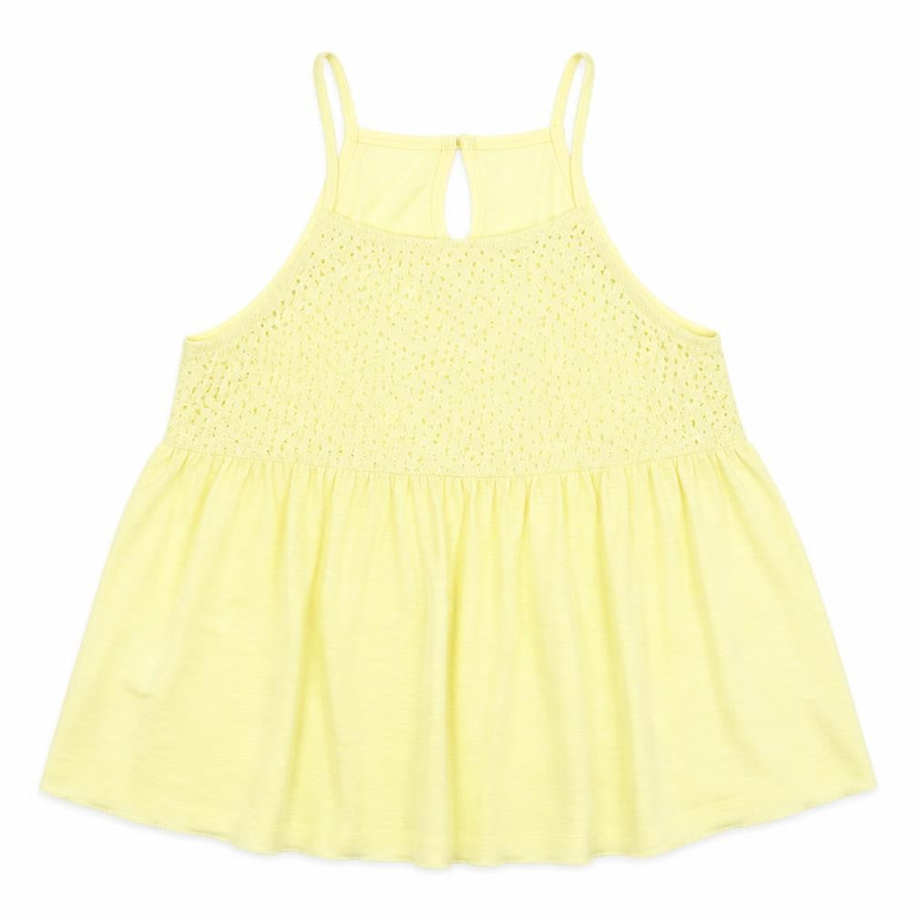 Womens UK Size S Primark Yellow Basic Tank