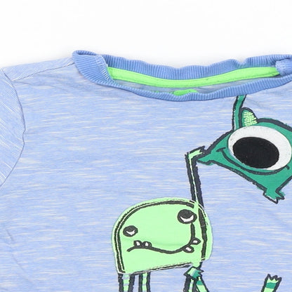 F&F Baby Blue   Basic T-Shirt Size 18-24 Months  - Monsters