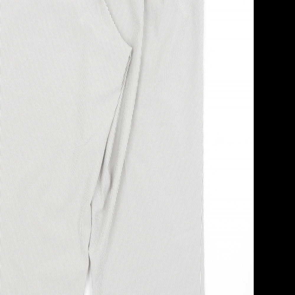 BM Womens Grey Striped  Trousers  Size 18 L27 in