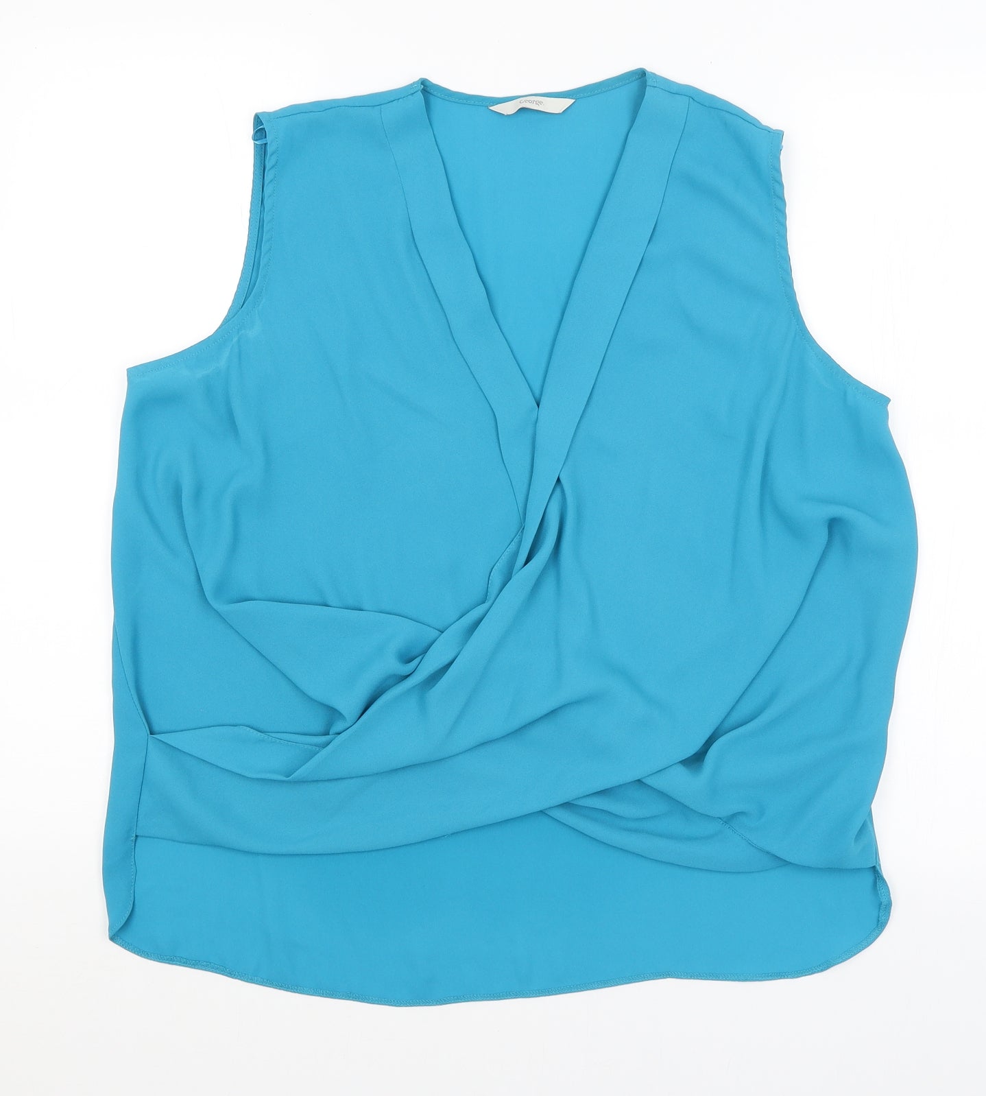 George Womens Blue   Basic Blouse Size 14