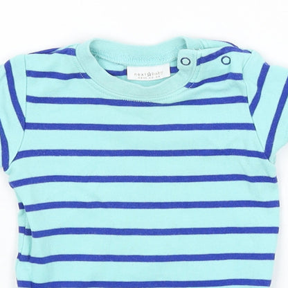 NEXT Baby Blue Striped  Romper One-Piece Size 0-3 Months