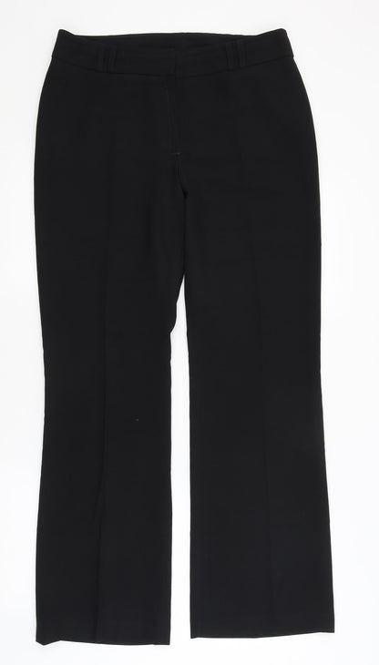 Womens UK Size 14 NL Collection Regular Fit Dress Pants Black Trousers