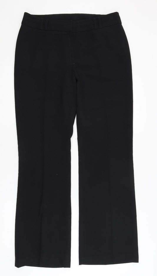 Womens UK Size 14 NL Collection Regular Fit Dress Pants Black Trousers