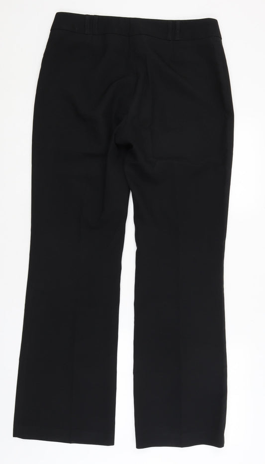 Womens UK Size 14 NL Collection Regular Fit Dress Pants Black Trousers