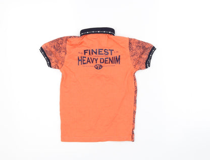 otaya plus Girls Orange Floral   Polo Size 5 Years