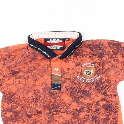 otaya plus Girls Orange Floral   Polo Size 5 Years