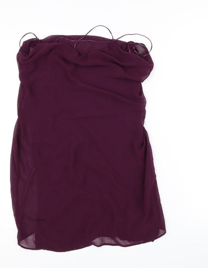 Womens UK Size S Zara Purple Basic Blouse