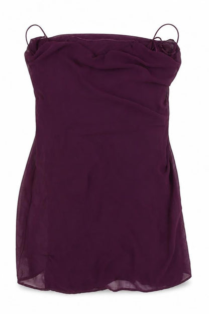 Womens UK Size S Zara Purple Basic Blouse