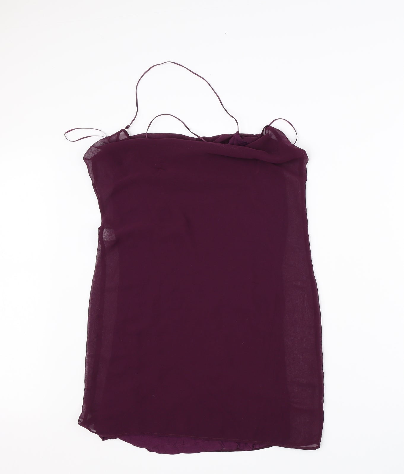 Womens UK Size S Zara Purple Basic Blouse