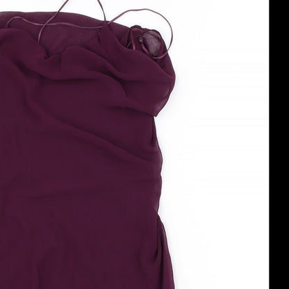 Womens UK Size S Zara Purple Basic Blouse