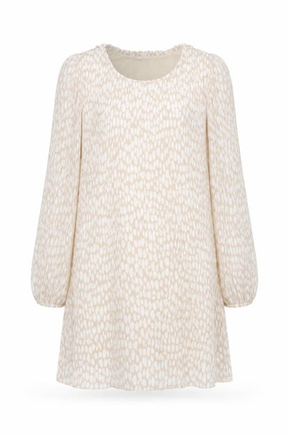J&L Womens Beige Polka Dot  Shift  Size 8