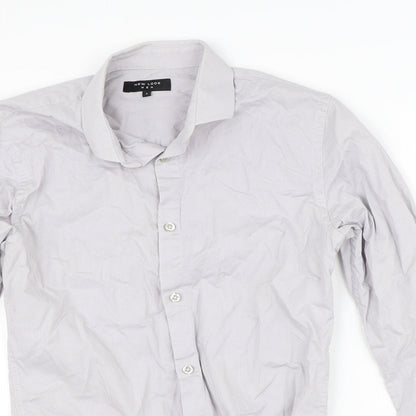 New Look Mens Grey    Button-Up Size S