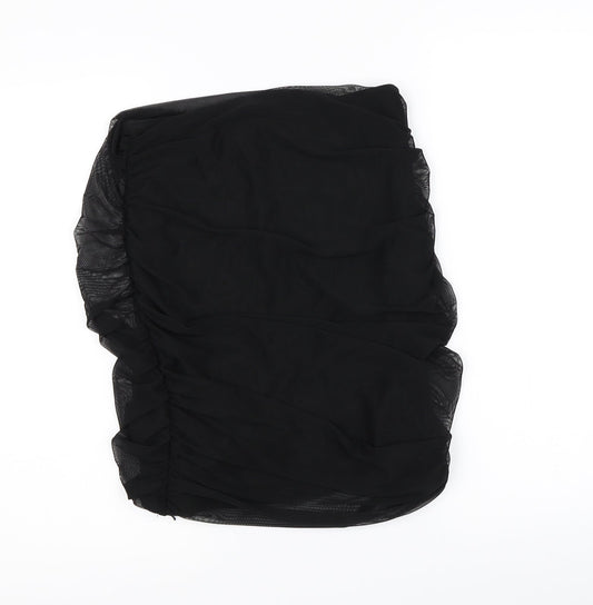 PRETTYLITTLETHING Womens Black   Straight & Pencil Skirt Size 12