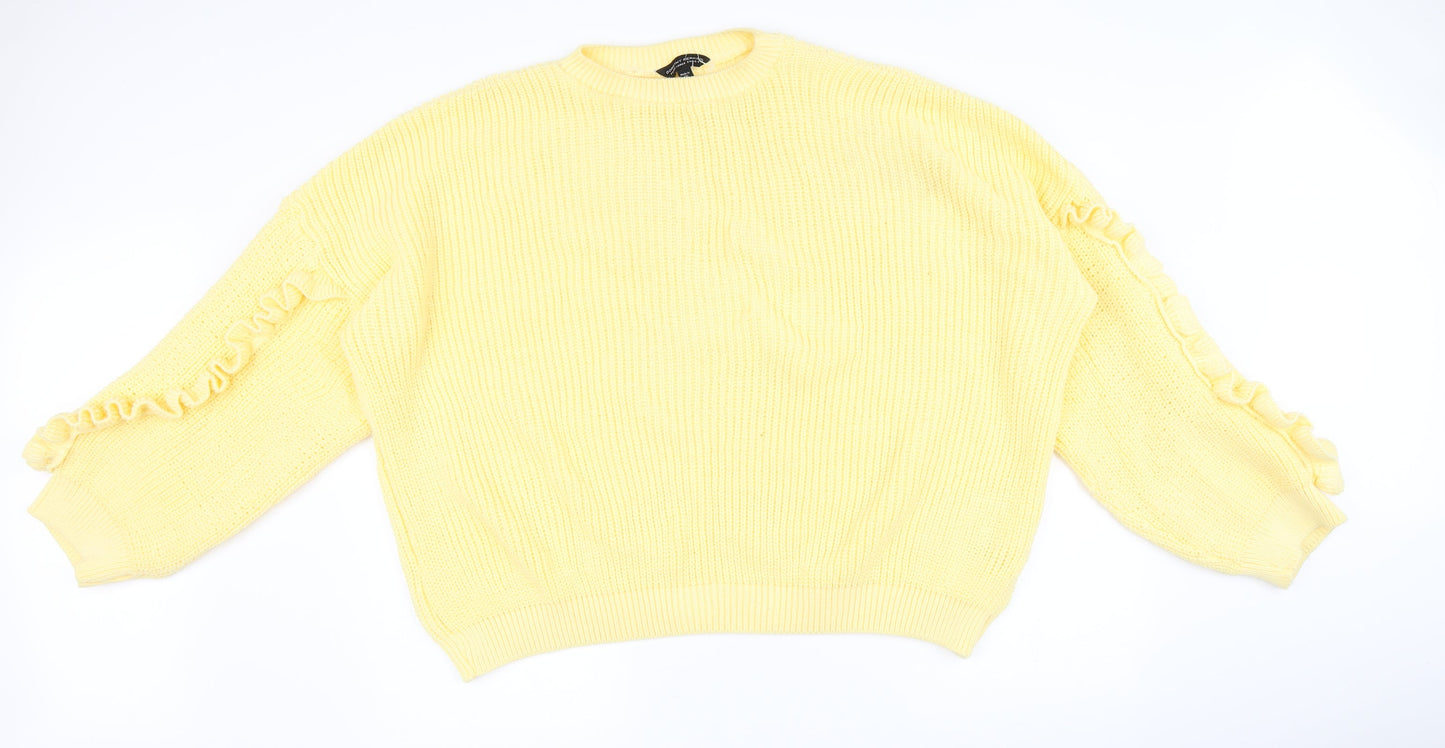 Womens UK Size S Dorothy Perkins Yellow Pullover Jumper
