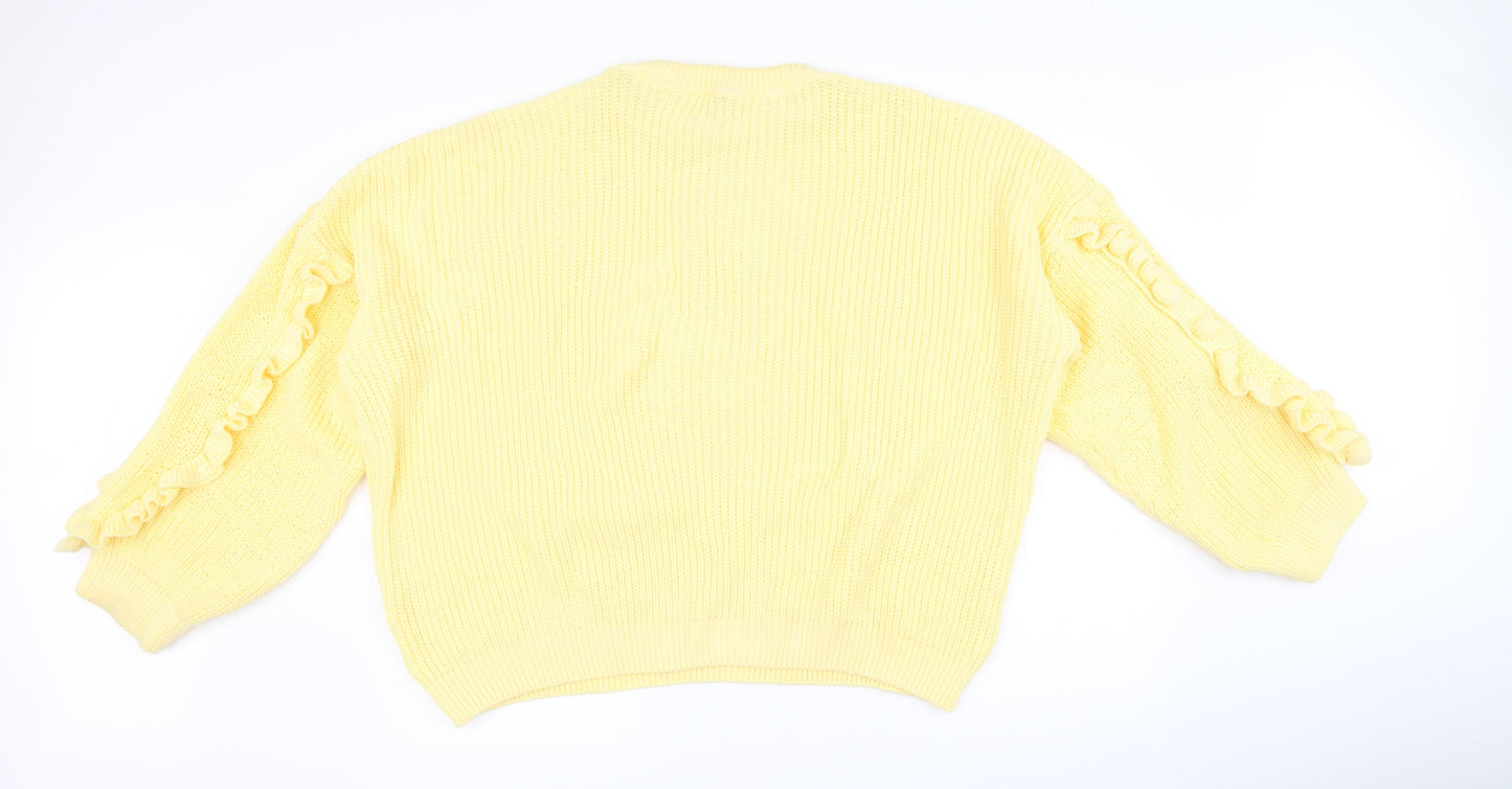 Womens UK Size S Dorothy Perkins Yellow Pullover Jumper
