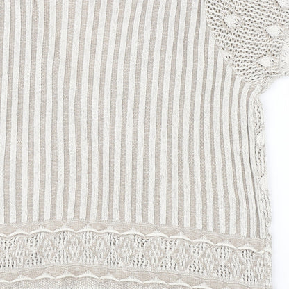 Womens UK Size L BM Beige Cardigan Jumper