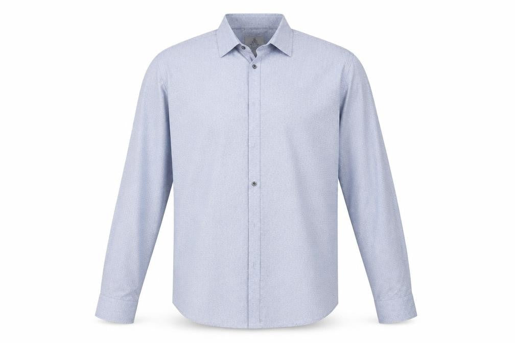 Mens UK Size 17 Matalan Blue  Button-Up Long Sleeve Casual Shirt