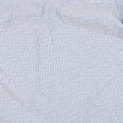 Mens UK Size 17 Matalan Blue  Button-Up Long Sleeve Casual Shirt