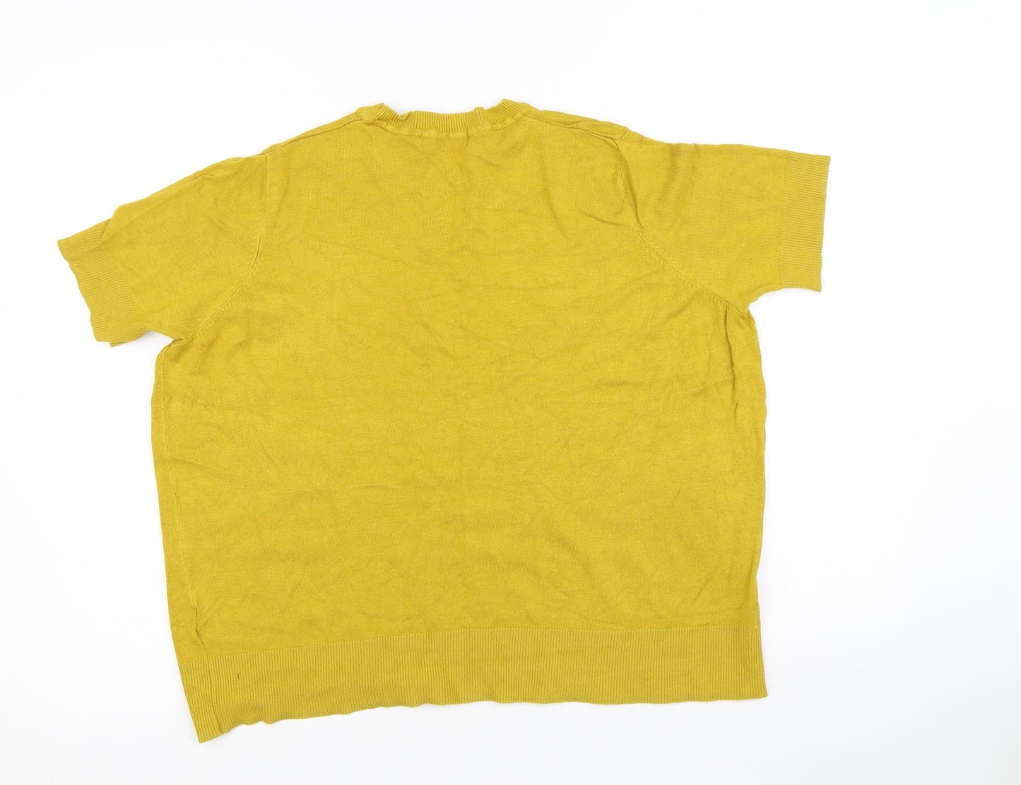 Womens UK Size 16 Marks and Spencer Yellow Pullover Jumper