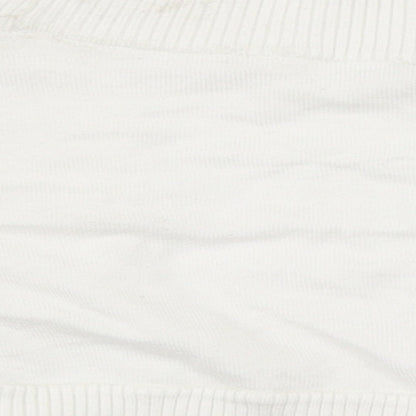 Womens UK Size 14 Bay White Cardigan Jumper
