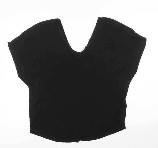 Womens UK Size 8 Topshop Black Basic Blouse