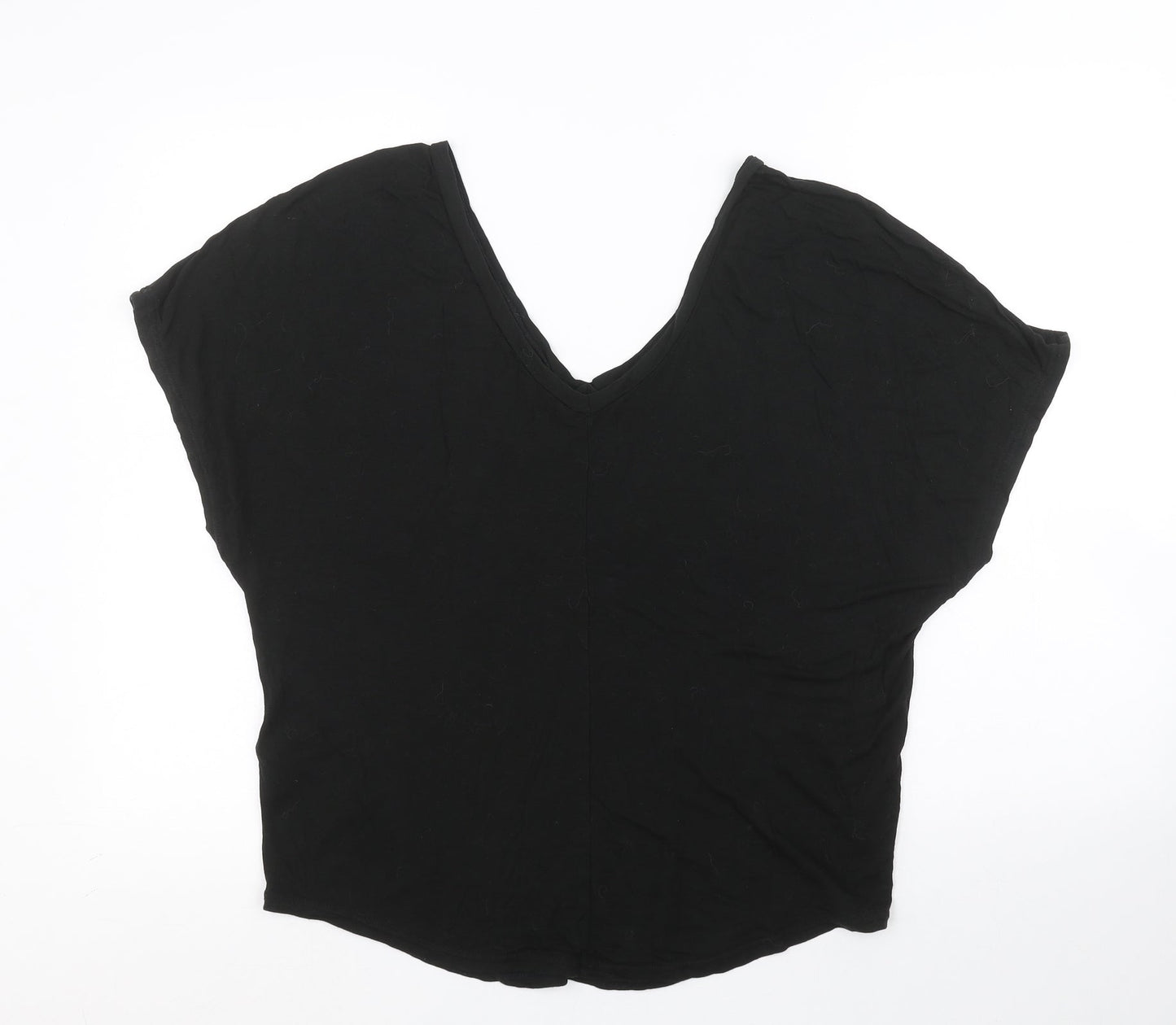 Womens UK Size 8 Topshop Black Basic Blouse