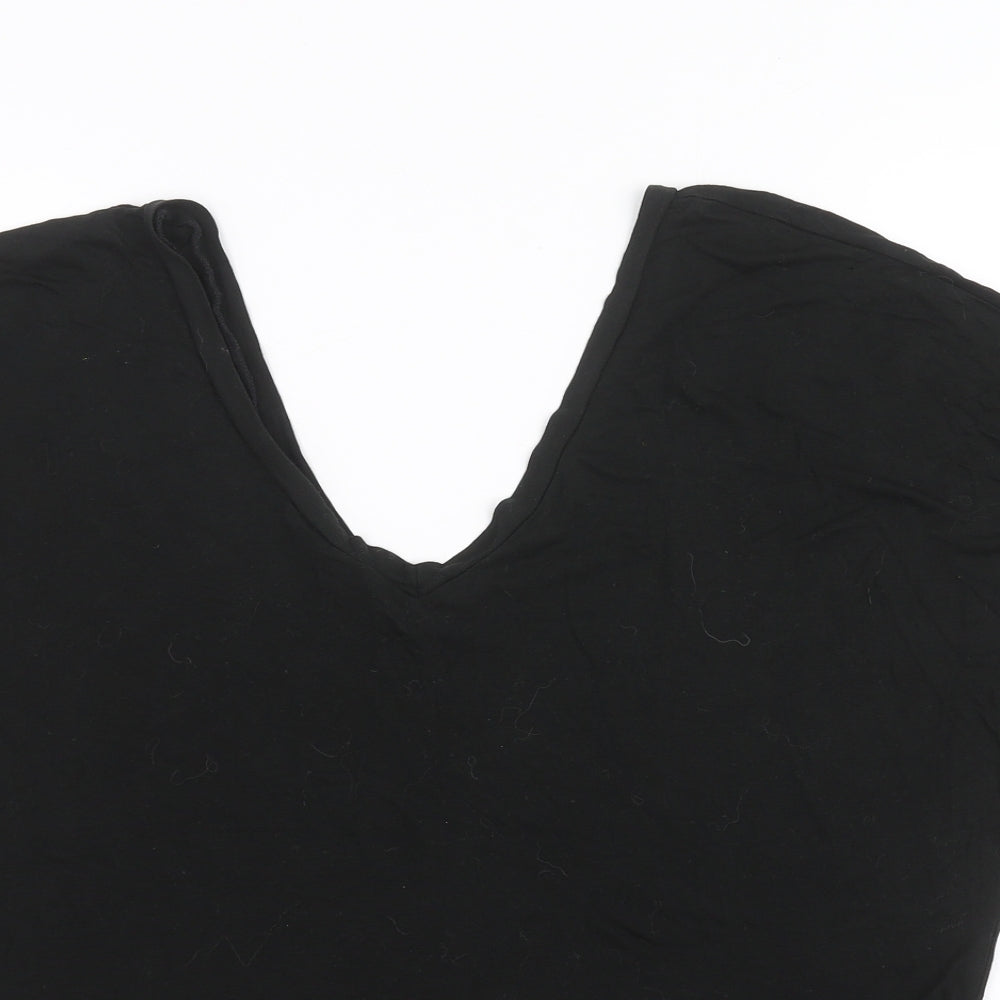 Womens UK Size 8 Topshop Black Basic Blouse