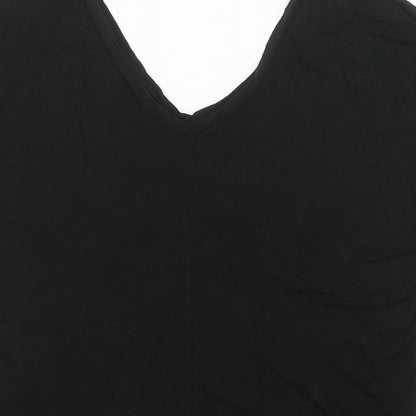 Womens UK Size 8 Topshop Black Basic Blouse