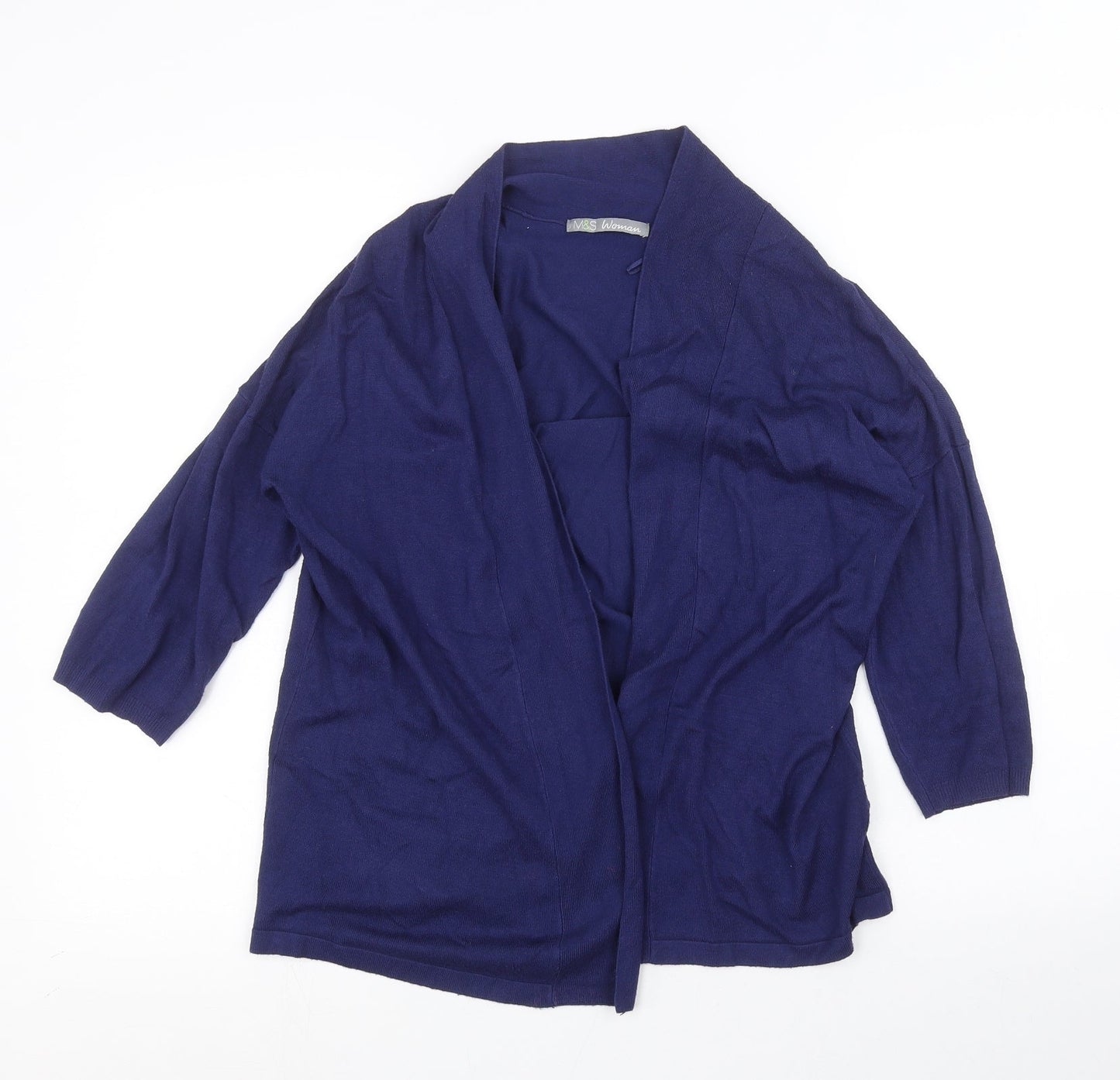 Womens UK Size M M&S Blue Cardigan Jumper