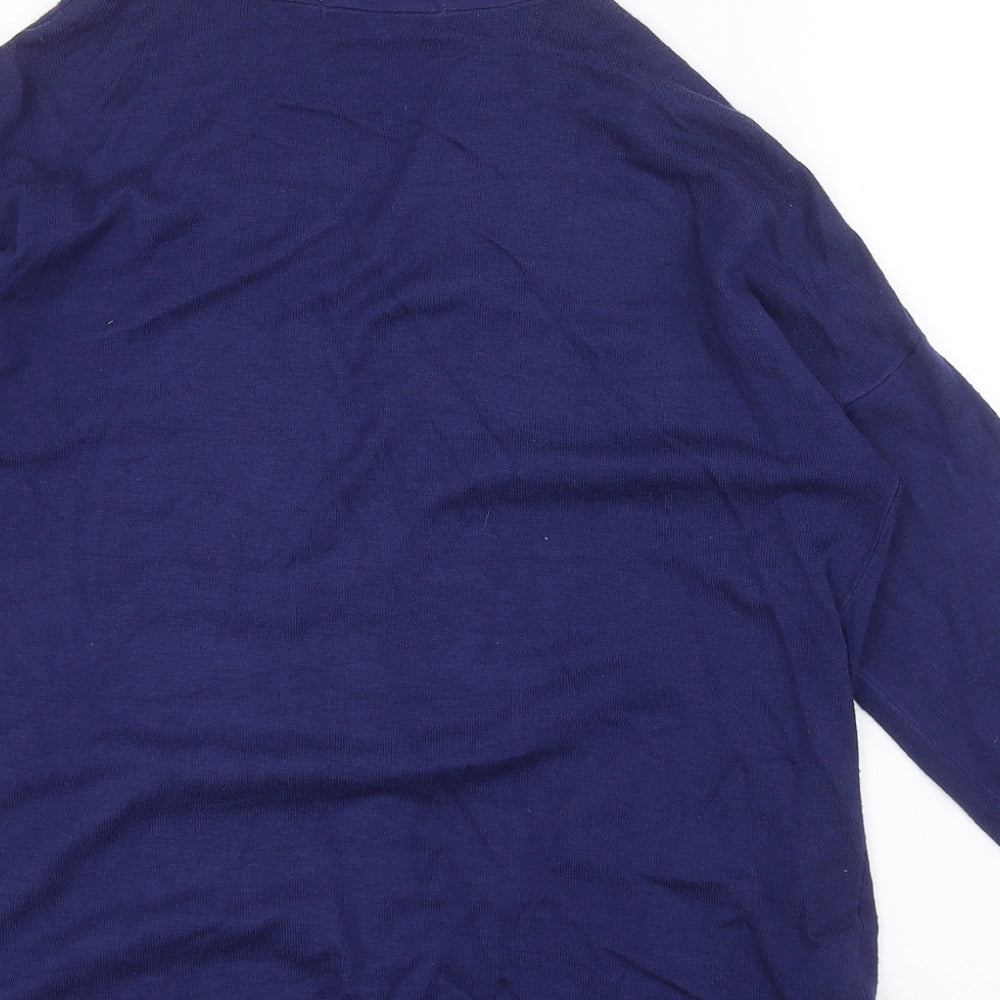 Womens UK Size M M&S Blue Cardigan Jumper