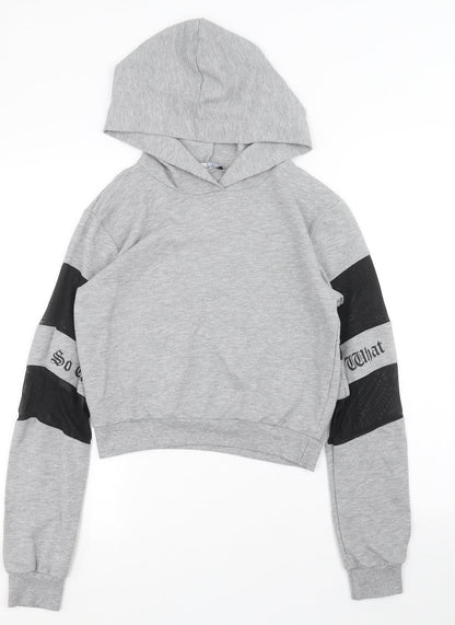 Select Womens Grey   Pullover Hoodie Size S