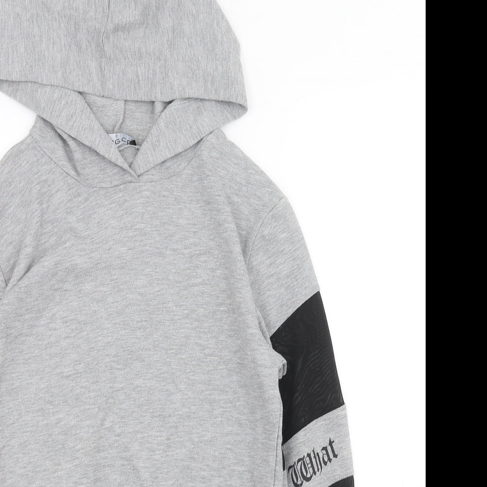 Select Womens Grey   Pullover Hoodie Size S