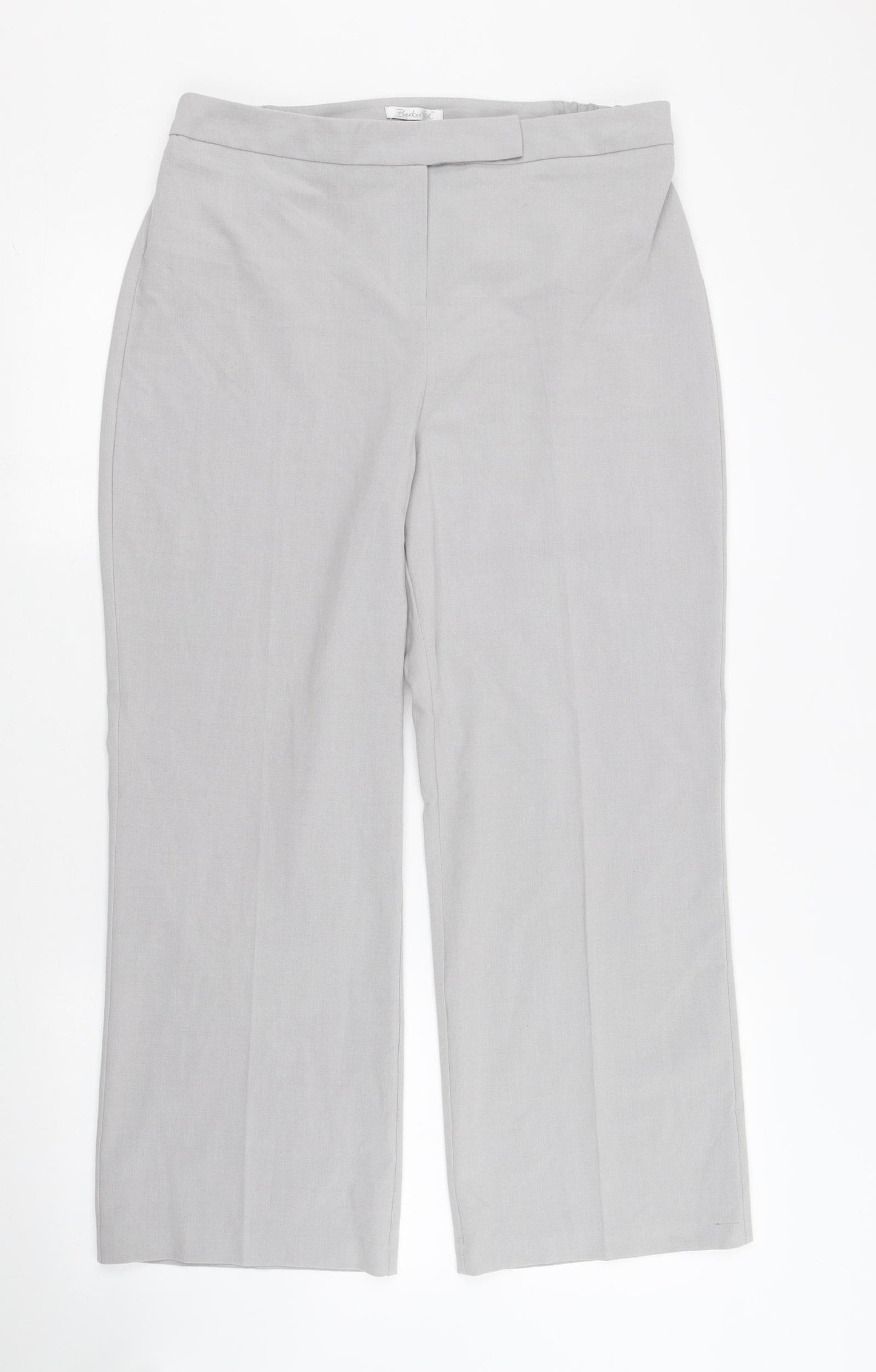 Womens UK Size 12 Berkertex Regular Fit Capri Grey Trousers