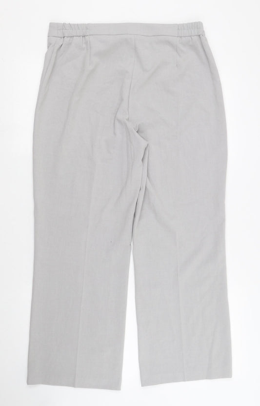 Womens UK Size 12 Berkertex Regular Fit Capri Grey Trousers