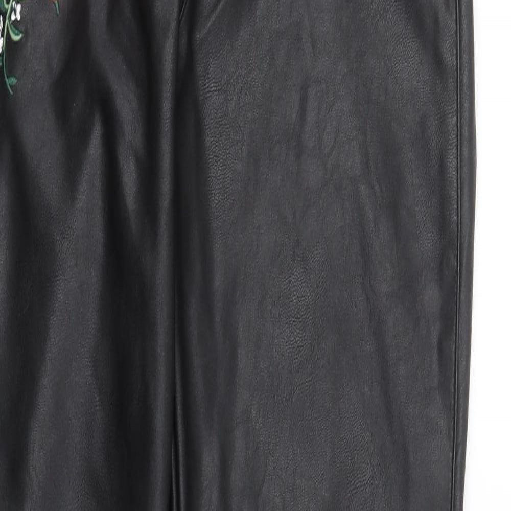 Womens UK Size 8 H&M Regular Fit Carrot Black Trousers