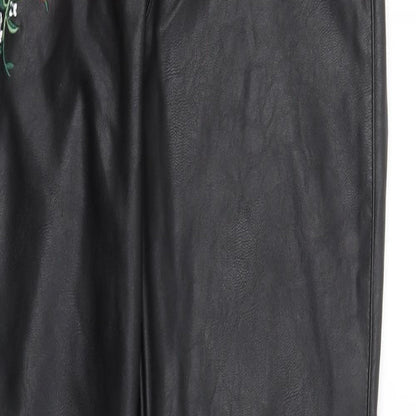 Womens UK Size 8 H&M Regular Fit Carrot Black Trousers