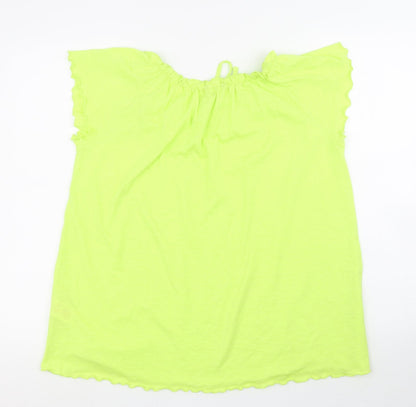 Womens UK Size 16 Peacocks Green Basic Blouse