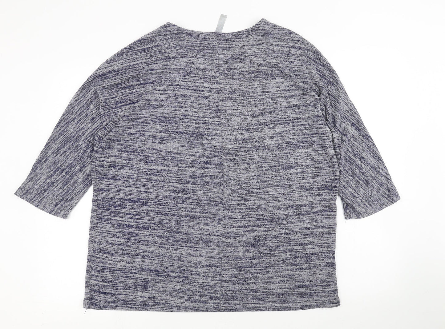 Womens UK Size XL Preworn Blue Basic Blouse