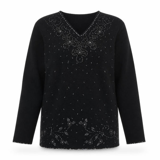 Womens UK Size 16 Berkertex Black Pullover Jumper