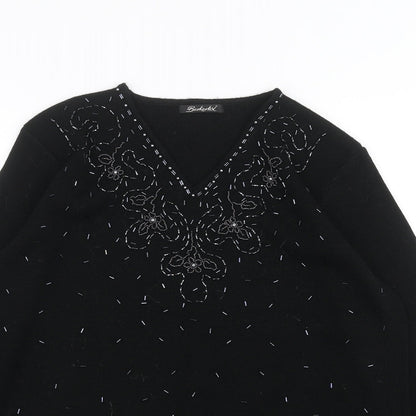Womens UK Size 16 Berkertex Black Pullover Jumper