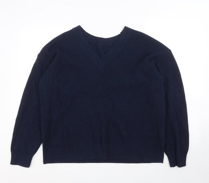 Womens UK Size M M&S Blue Pullover Jumper