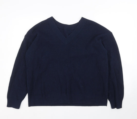 Womens UK Size M M&S Blue Pullover Jumper