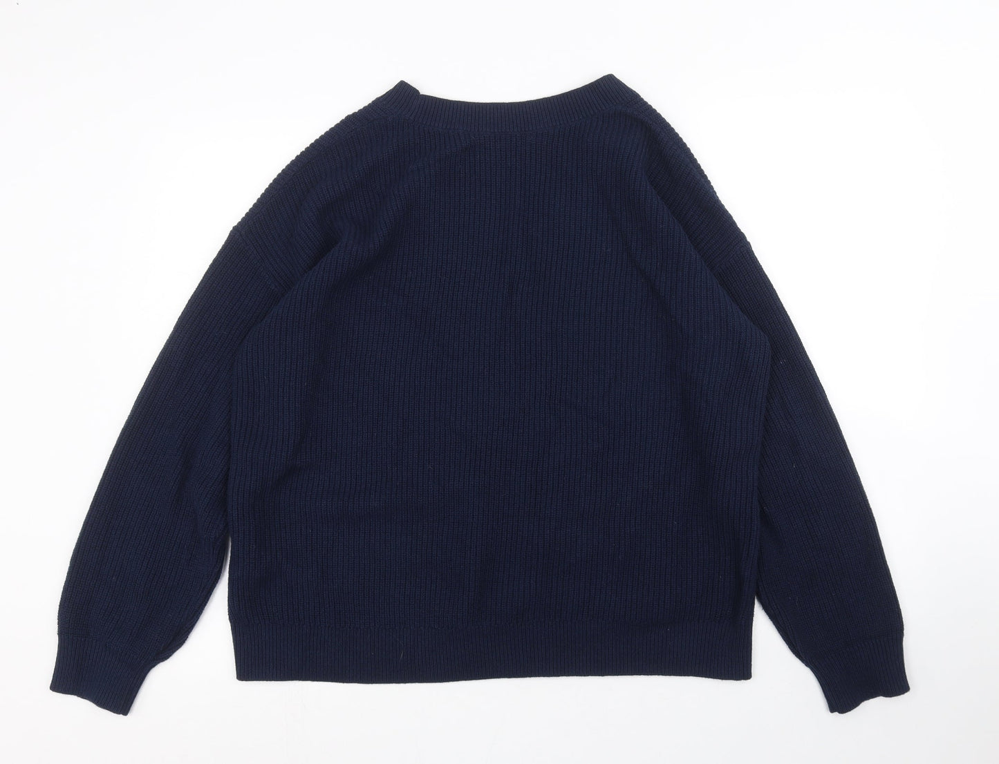 Womens UK Size M M&S Blue Pullover Jumper